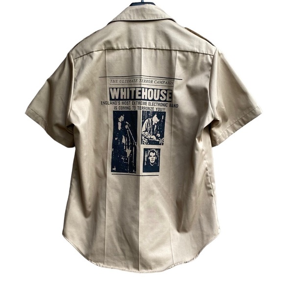 Military vintage button up uniform shirt Early Whitehouse flyer from the 1980s - Picture 6 of 7